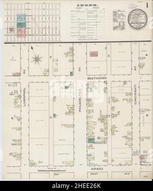 Sanborn Fire Insurance Map from Egg Harbor City, Atlantic County, New Jersey. Stock Photo