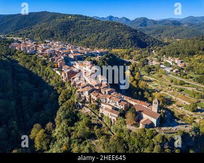 Castellfollit De La Roca Is A Village Of Garrotxa, In The Province