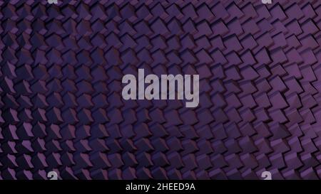 Abstract cubes random motion, 3d Loopable Animation. Abstract cubes move, 3d animation. Stock Photo