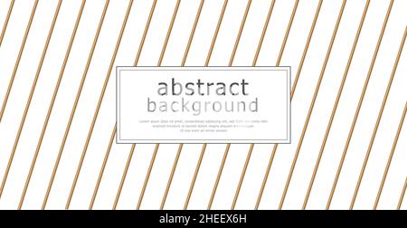 Modern geometric luxury web postcard template for business or presentation with golden lines on white background - Vector illustration Stock Vector