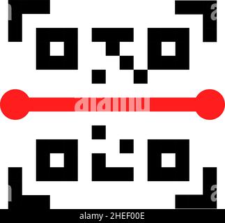 black qr code scan minimal badge Stock Vector