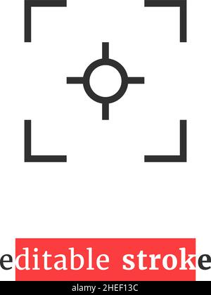 minimal editable stroke capture icon Stock Vector