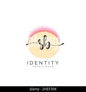 SB Handwriting logo vector art of initial signature, wedding, fashion, jewerly, boutique, floral and botanical with creative template for any company Stock Vector