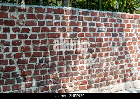 Key West, Ernest Heminway's House, Brick Wall Stock Photo