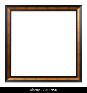 Antique Black and gold frame isolated on the white background vintage style Stock Photo