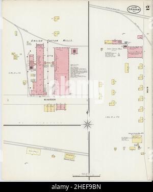 Sanborn Fire Insurance Map from Graham, Alamance County, North Carolina. Stock Photo