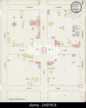 Sanborn Fire Insurance Map from Graham, Alamance County, North Carolina. Stock Photo