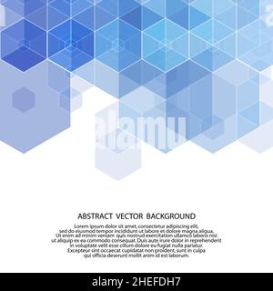 Vector Abstract science Background. Hexagon geometric design Stock ...
