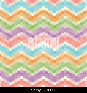 Colorful vector abstract mosaic pattern. A cross light rainbow color illustration in a puzzle style. Original texture for your design. Polygonal backg Stock Photo