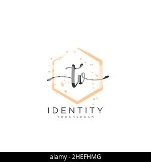 TV Handwriting logo vector art of initial signature, wedding, fashion, jewerly, boutique, floral and botanical with creative template for any company Stock Vector