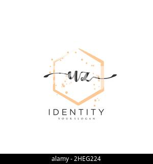 UZ Handwriting logo vector art of initial signature, wedding, fashion, jewerly, boutique, floral and botanical with creative template for any company Stock Vector