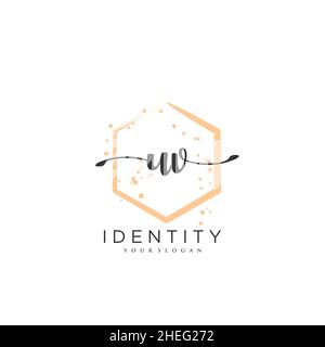 UV Handwriting logo vector art of initial signature, wedding, fashion, jewerly, boutique, floral and botanical with creative template for any company Stock Vector