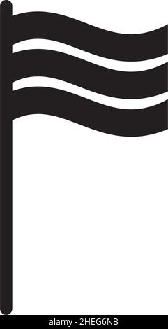 Simple flag icon vector logo design Stock Vector