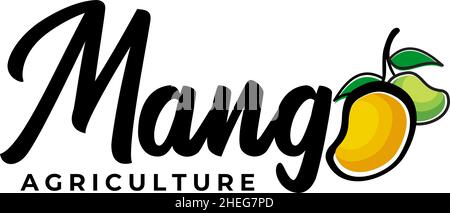 Mango farming industry company vector logo design Stock Vector