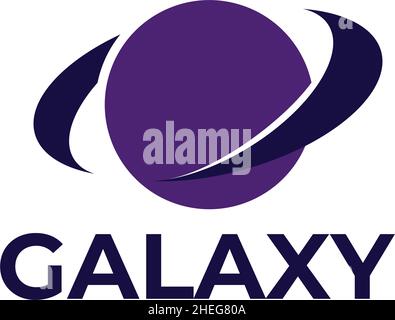 Galaxy solar system vector logo design Stock Vector