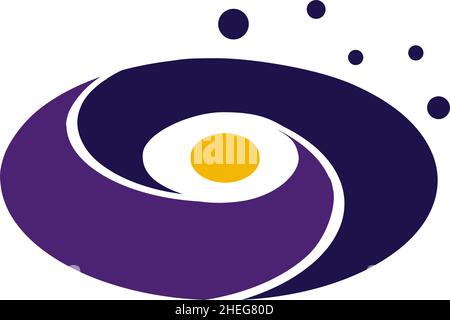 Galaxy solar system vector logo design Stock Vector