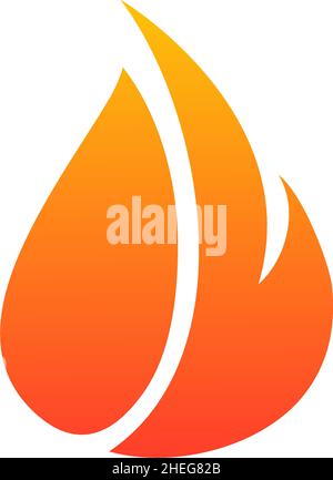 Fire icon symbol vector logo design Stock Vector