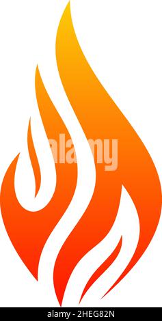 Fire icon symbol vector logo design Stock Vector