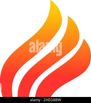Fire icon symbol vector logo design Stock Vector