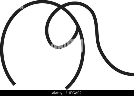 Outline lineart elephant vector logo design Stock Vector