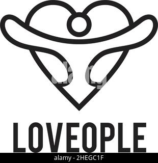 People love caring and sharing community vector logo design Stock Vector