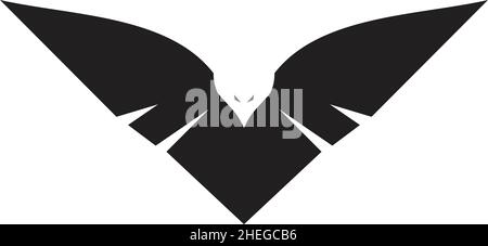 Black eagle icon vector logo design Stock Vector