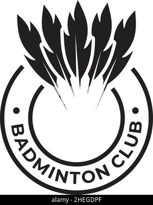 Badminton club vector emblem logo design Stock Vector