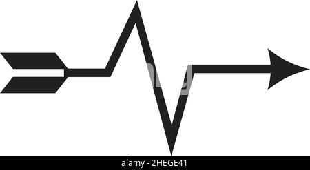 Life arrow icon vector logo design Stock Vector