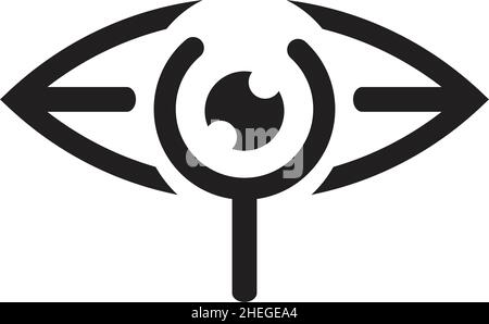 Eye text shape vector logo design Stock Vector