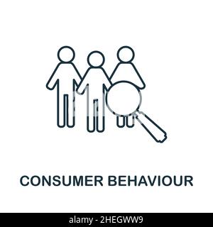 Consumer Behaviour icon. Line element from customer relationship collection. Linear Consumer Behaviour icon sign for web design, infographics and more Stock Vector