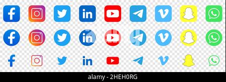 Social media icons Stock Vector