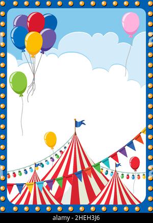 Circus poster background with circus dome tent illustration Stock ...