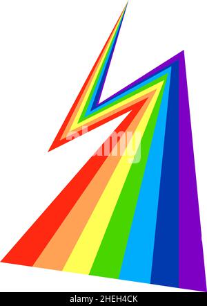 This is a illustration of A curved rainbow with a sense of perspective Stock Vector