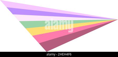 This is a illustration of A curved rainbow with a sense of perspective Stock Vector