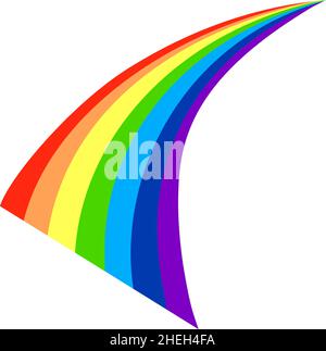 This is a illustration of A curved rainbow with a sense of perspective Stock Vector