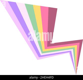 This is a illustration of A curved rainbow with a sense of perspective Stock Vector