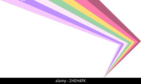 This is a illustration of A curved rainbow with a sense of perspective Stock Vector