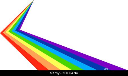 This is a illustration of A curved rainbow with a sense of perspective Stock Vector