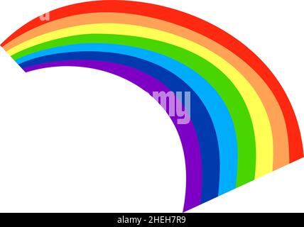 This is a illustration of A rainbow that bends and stretches Stock Vector