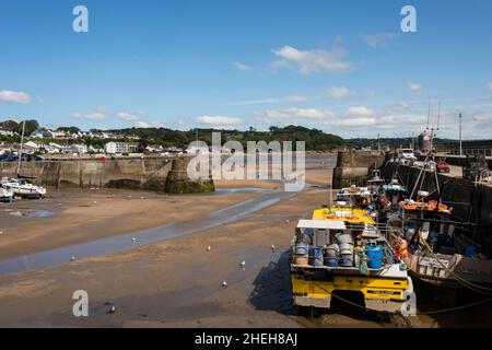 Popular holiday destination, Saundersfoot,  Pembrokeshire, Wales Stock Photo