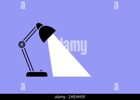 Table lamp icon. Office furniture. Vector on isolated background. EPS 10. Stock Vector