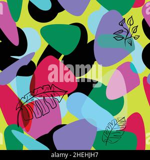 Abstract bright vector seamless pattern, great design for any purposes. Colorful background. Vintage decorative design. Stock Vector