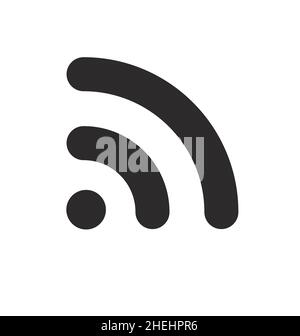 classic simple wireless internet wifi signal icon wi-fi symbol vector isolated on white background Stock Vector