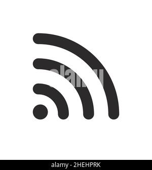 classic simple wireless internet wifi signal icon wi-fi symbol vector isolated on white background Stock Vector