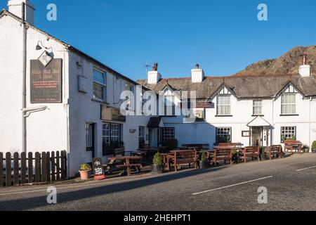 The Black Bull Inn in the village of Coniston in Furness, Cumbria in the Lake District Stock Photo