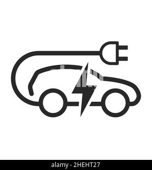 simple electric sports suv car charge point logo symbol sign icon ...