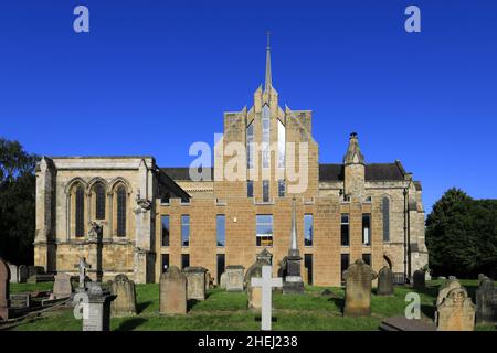 The Priory Church of Our Lady and St Cuthbert, Worksop town, Nottinghamshire, England, UK Stock Photo
