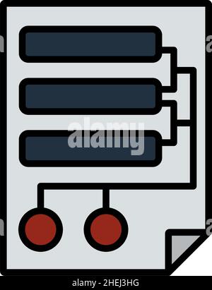 Code Map Icon. Bold outline design with editable stroke width. Vector Illustration. Stock Vector