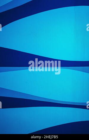 Abstract waves of blue and white painted Stock Photo