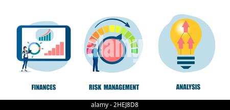 Financial risk management and new business ideas concept Stock Vector